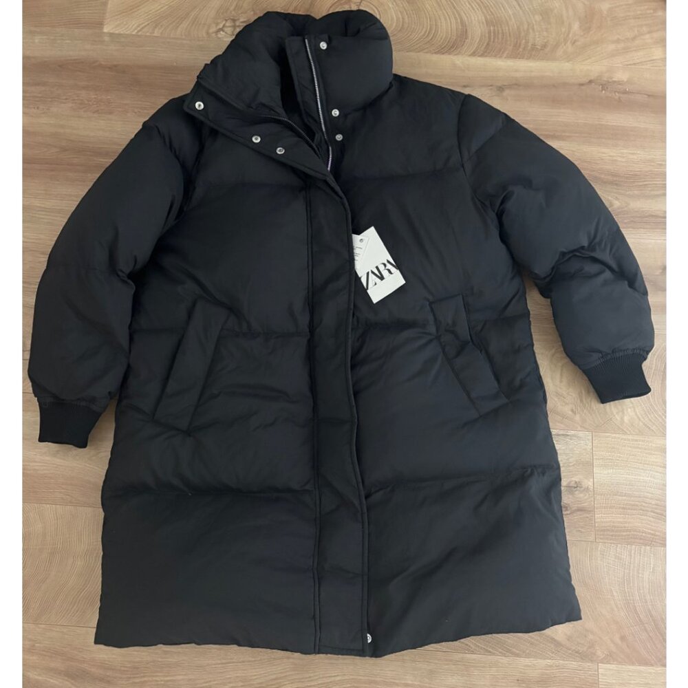 NWT Zara Duck Down Puffer Jacket - Picture 4 of 5